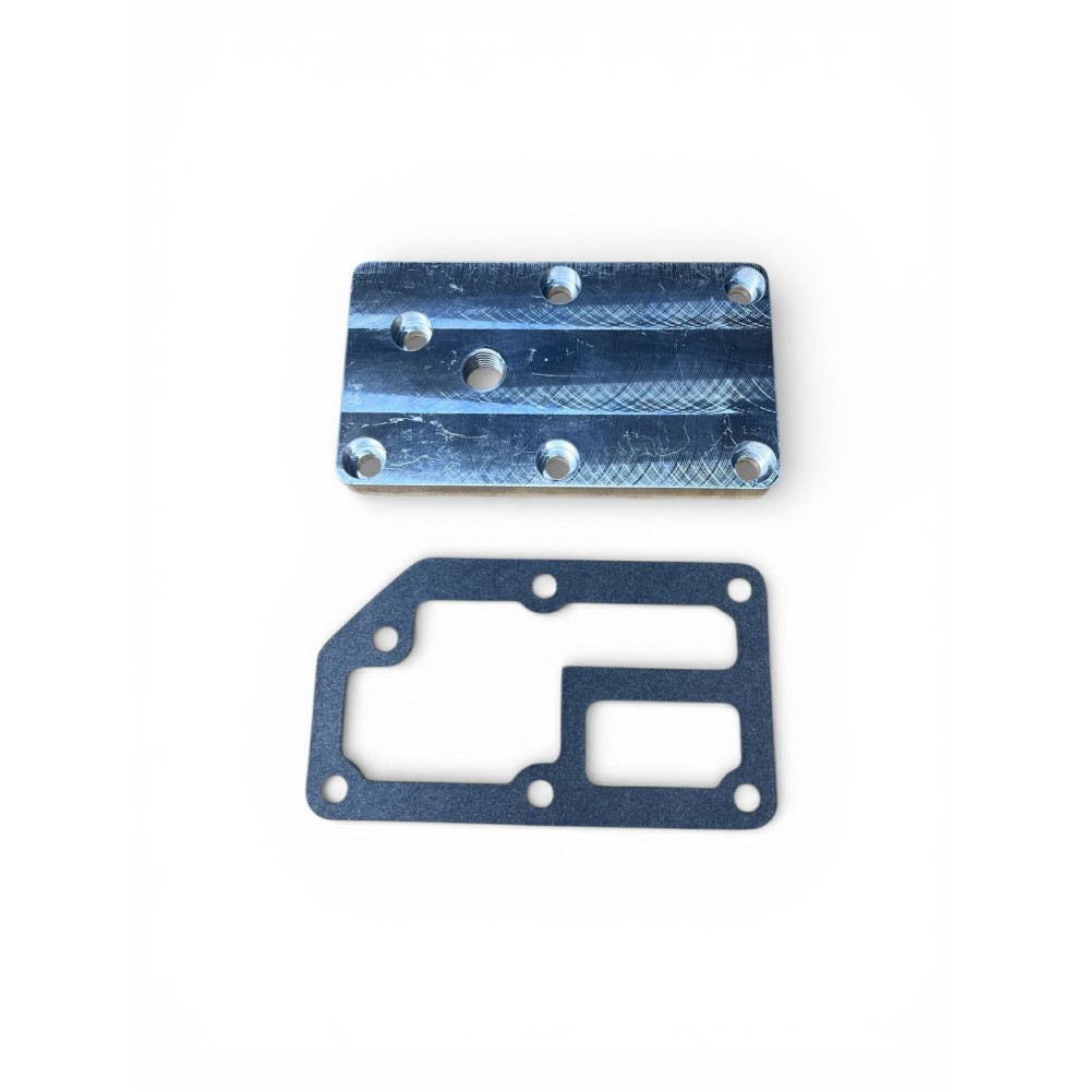Plaque de fermeture de culasse gt turbo/r11 turbo avec taraudage 12x150 + joint